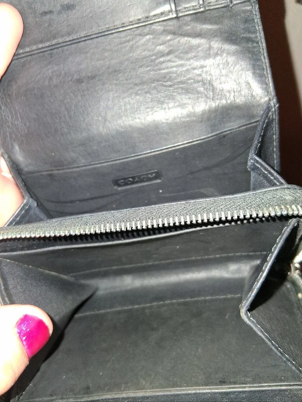Y2k Coach Black Bifold Wallet